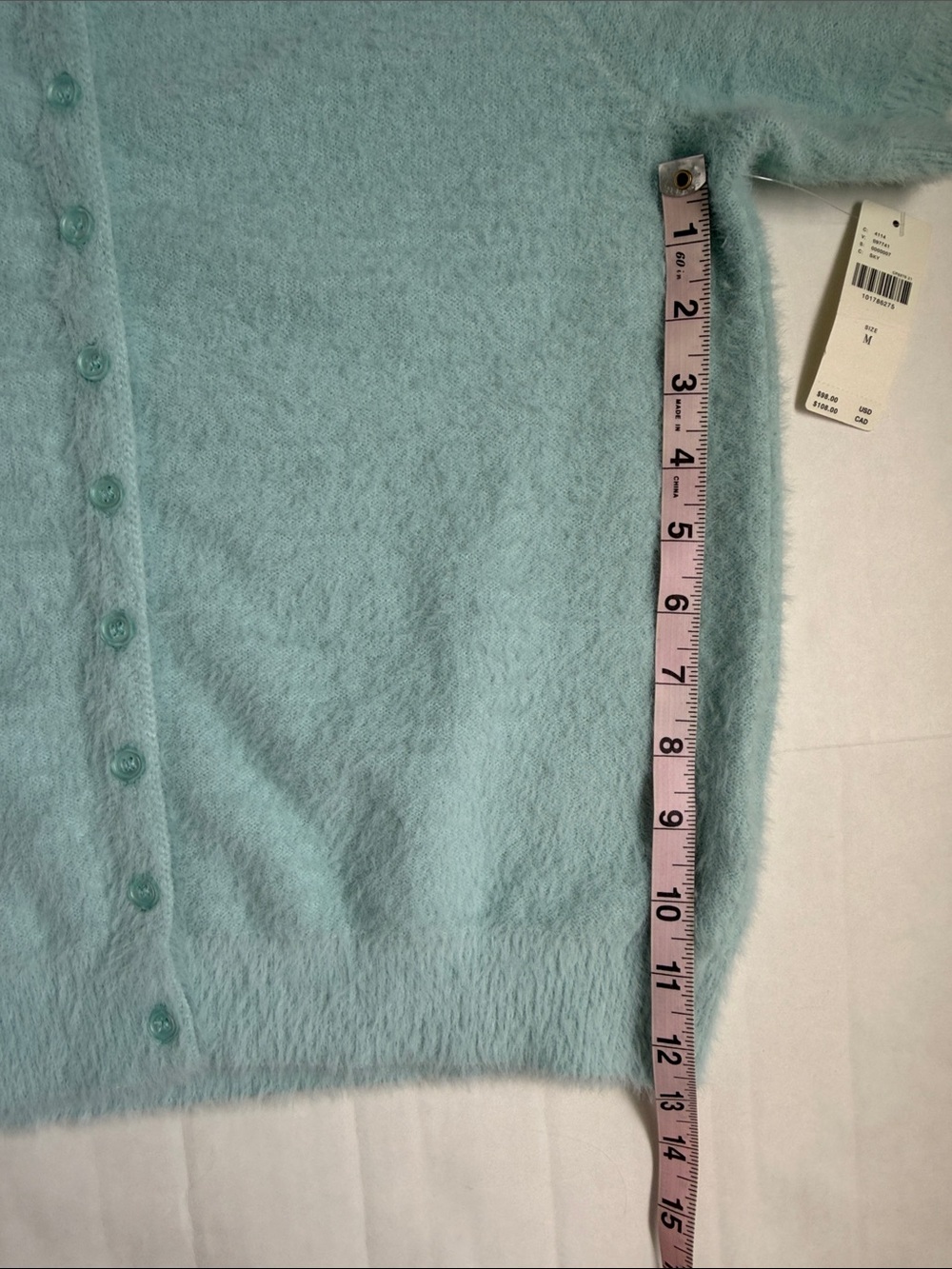 Anthropologie Light Blue Eyelash Cardigan - Picture 9 of 11